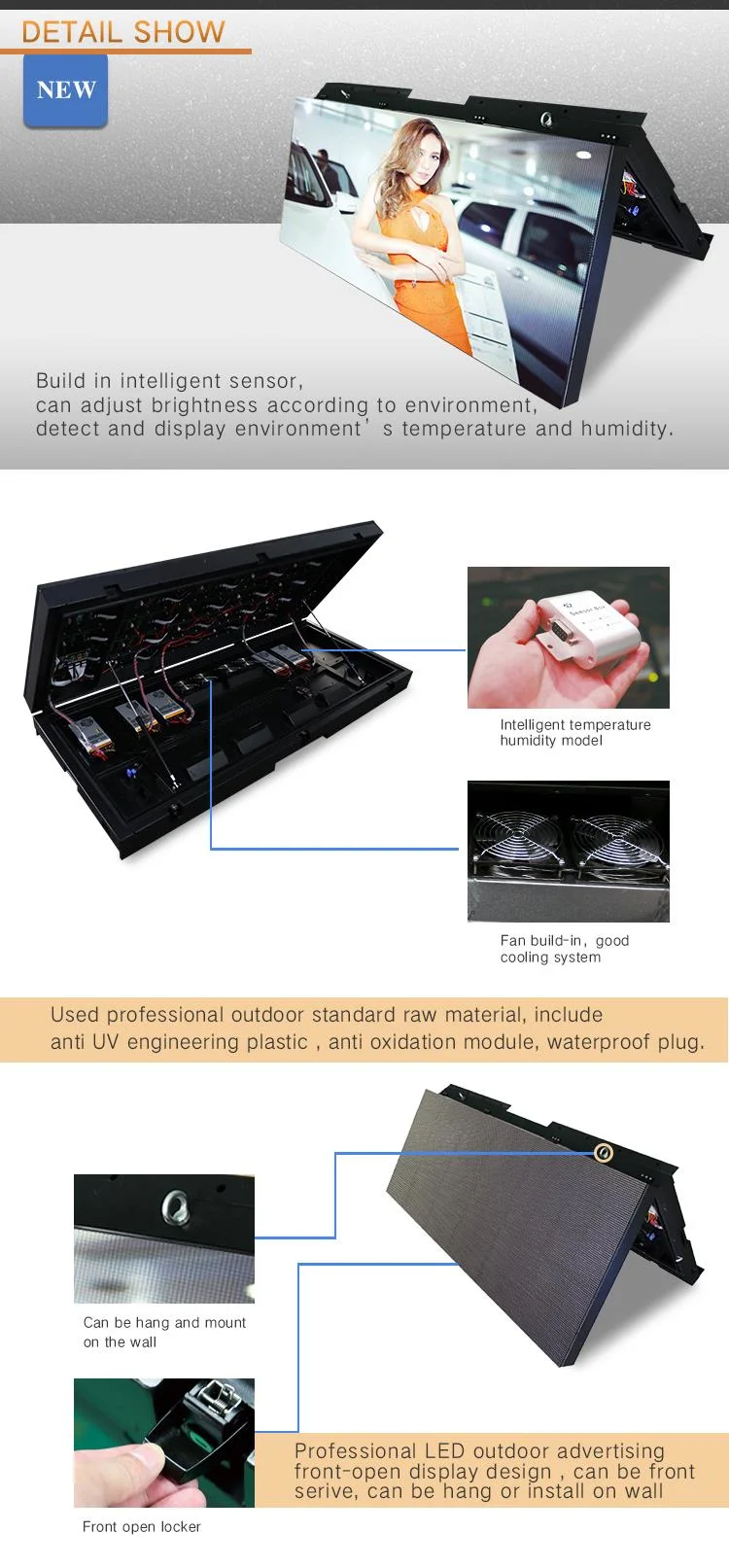 Front Maintenance Front Service HD Imagine Outdoor P10 LED Display Module P8 P6 P5 Front Open Outdoor LED Display