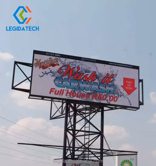 Poste de calle a prueba de agua LED Exterior Electrónica Gran cartelera digital Publicidad Pantalla LED de pantalla fija al aire libre a todo color